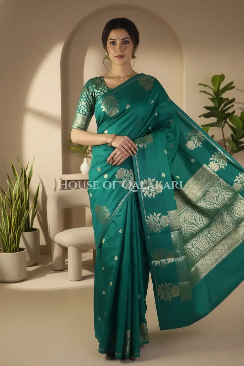 Mango Silk Saree front pose