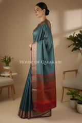 Tanchui Cotton Saree side pose