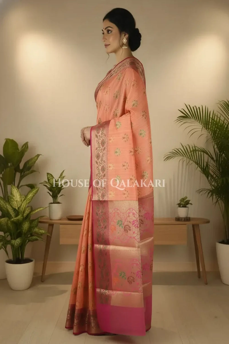 Cotton Saree side pose