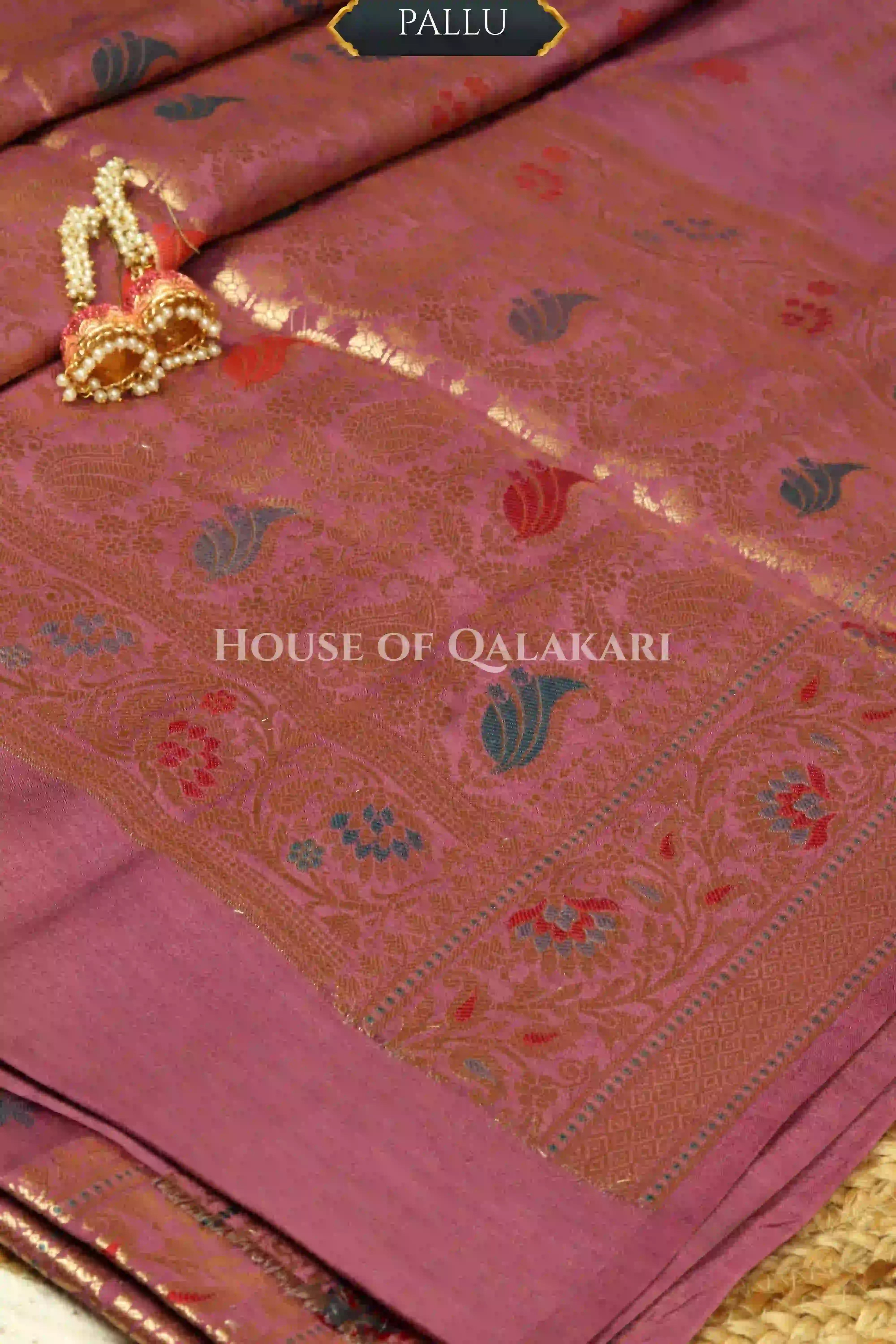 chiniya pure silk saree pallu