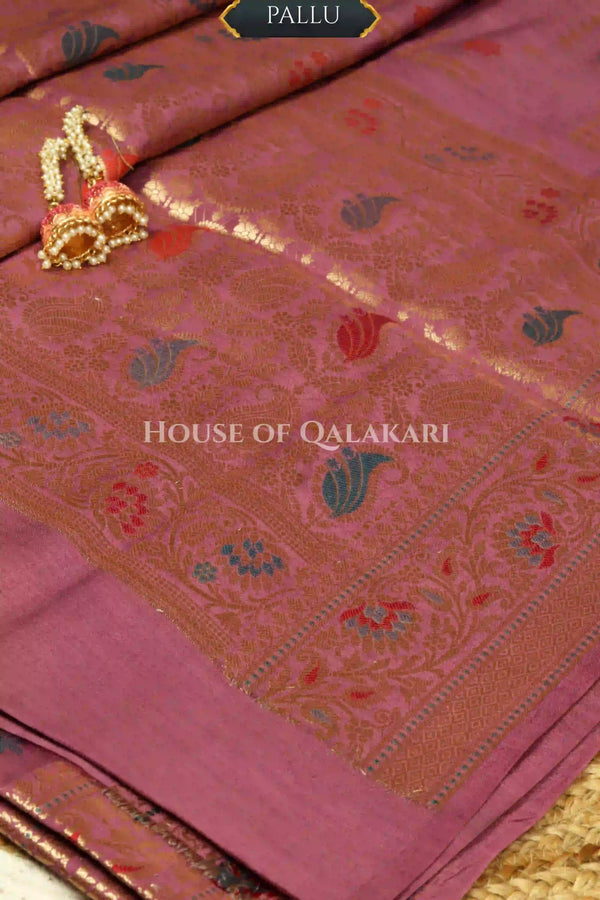 chiniya pure silk saree pallu