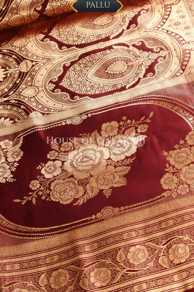 Double Katan Silk Saree pallu