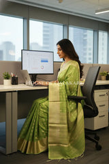 cotton saree office pose