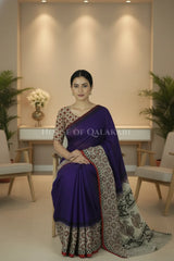 chennuri silk kalamkari saree 0446 sitting pose