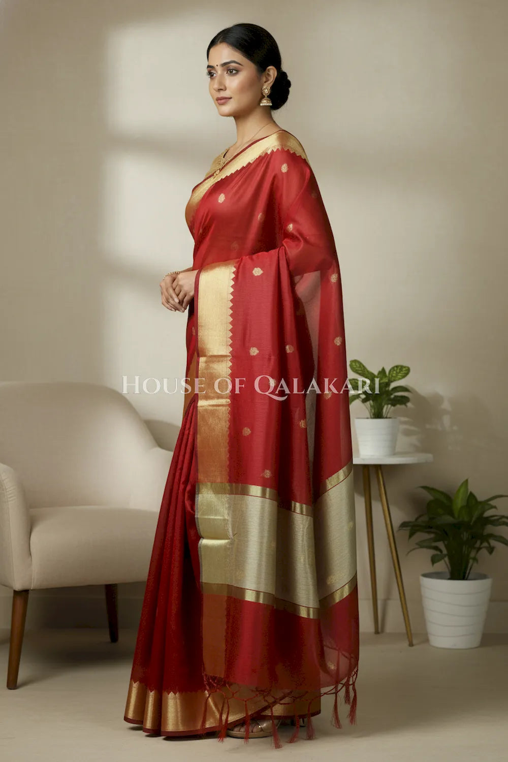 cotton saree 0347 side pose