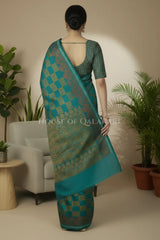 mulmul cotton patola saree 0444 back pose
