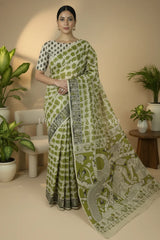cotton kalamkari saree 0460 front pose