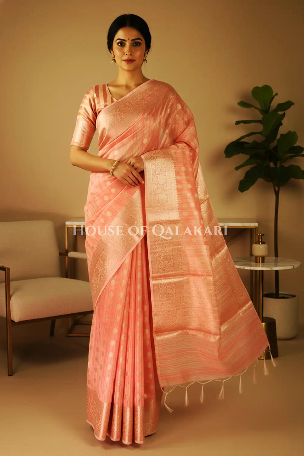 cotton saree front pose