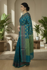 mulmul cotton patola saree 0422 side pose
