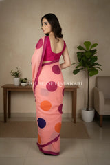 mulmul cotton bagru saree 408 back pose