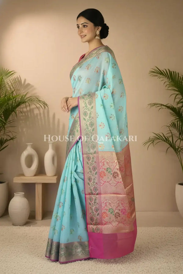 Cotton Saree side pose