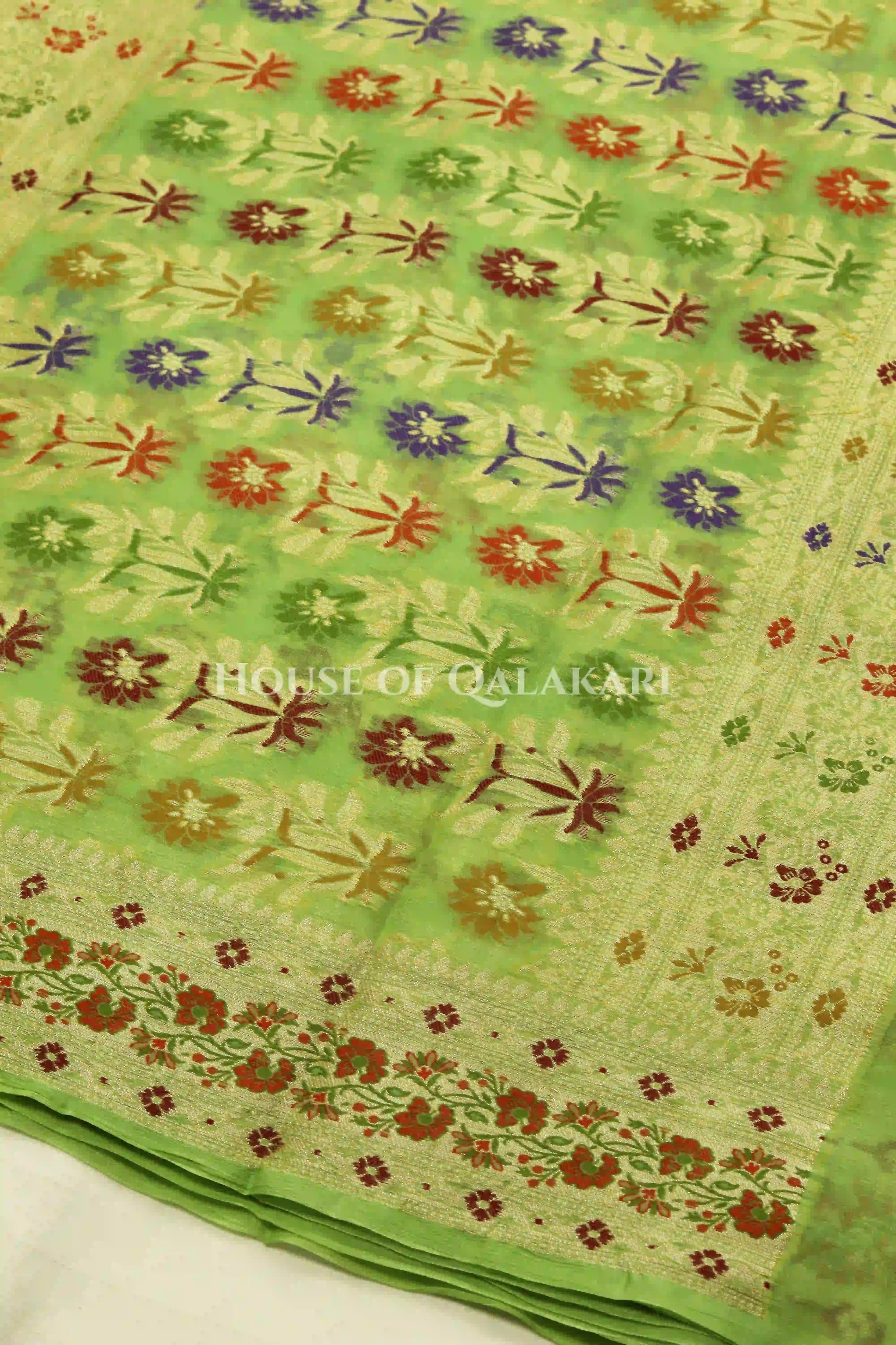 Khaddi Georget Silk Saree Pallu