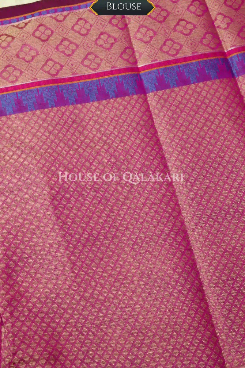 Mulmul cotton patola Saree blouse
