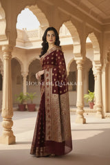 Khaddi Georget Silk Saree Side Pose