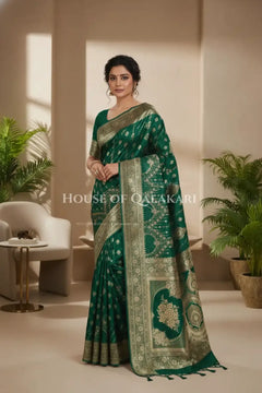 Double Katan Silk Saree front pose