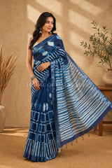 linen cotton saree 485 side pose