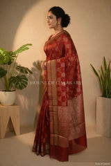 Mulmul cotton patola saree side pose
