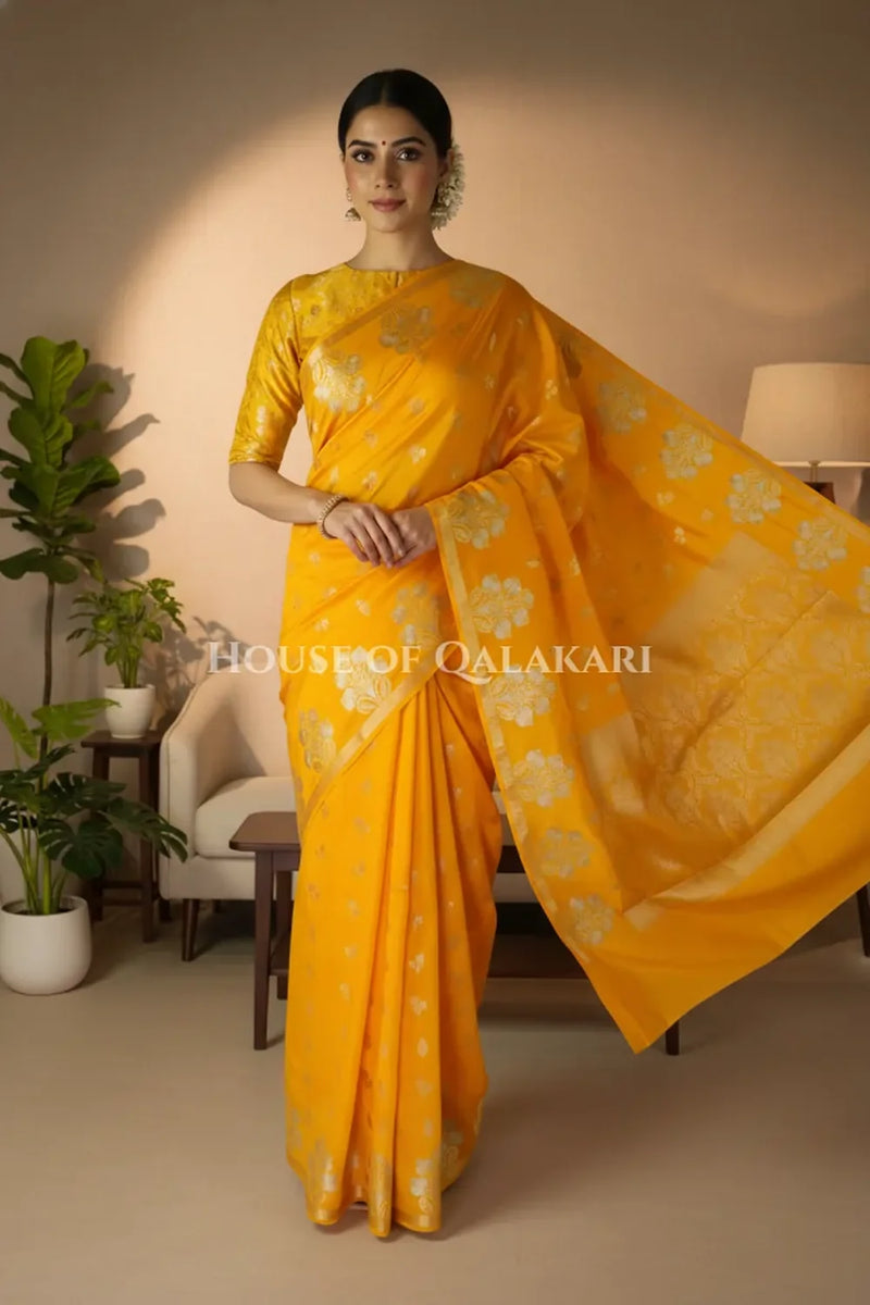 Monga Silk Saree front pose