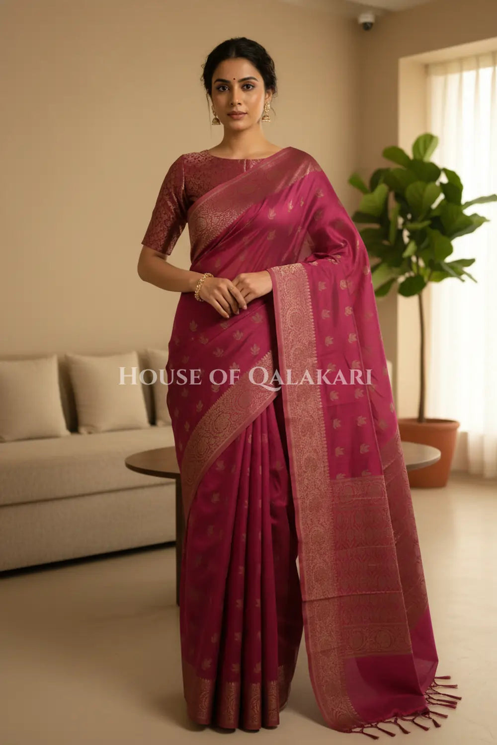 cotton saree front pose