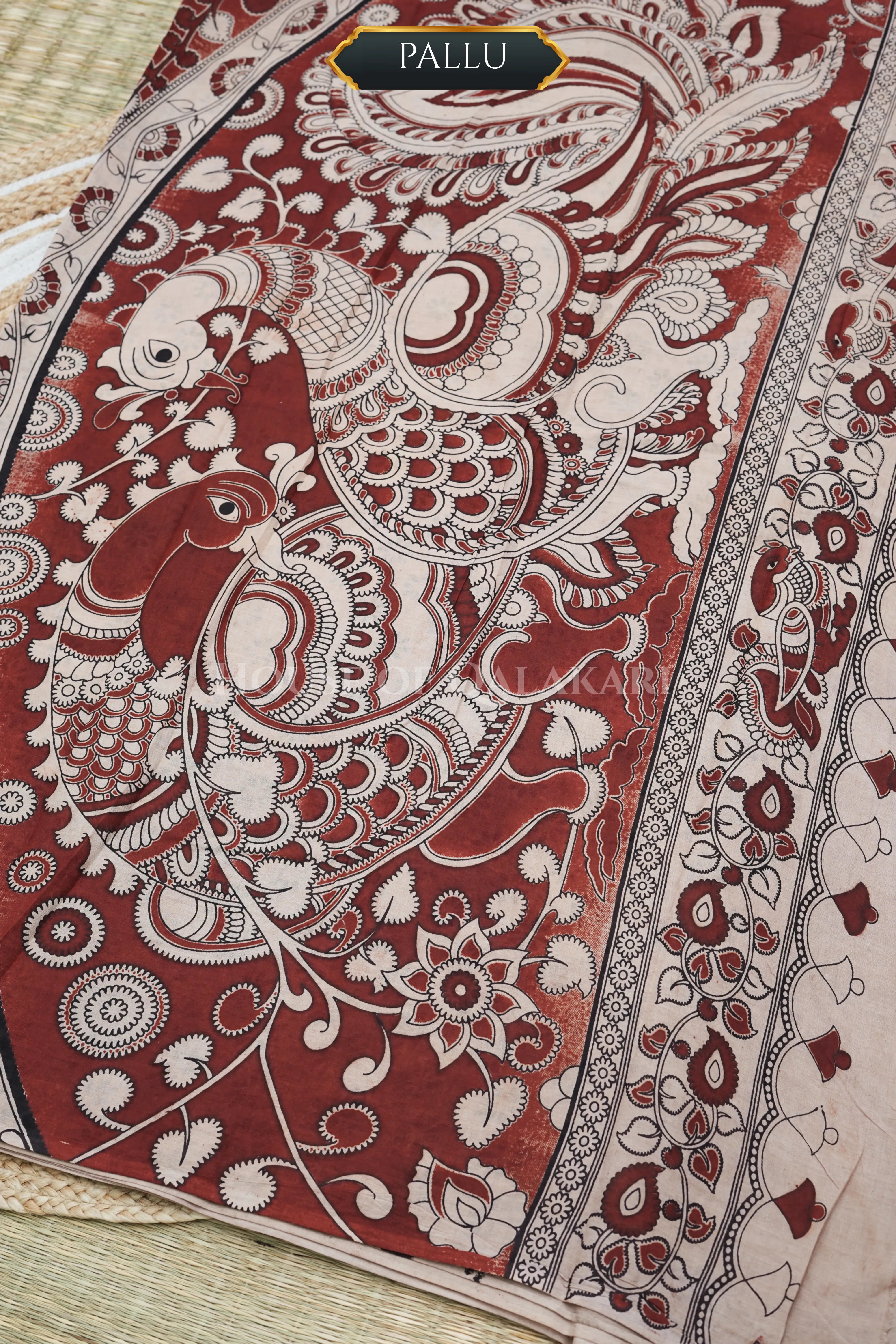 cotton kalamkari saree 0455 pallu