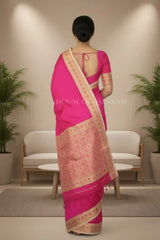 silk saree back pose
