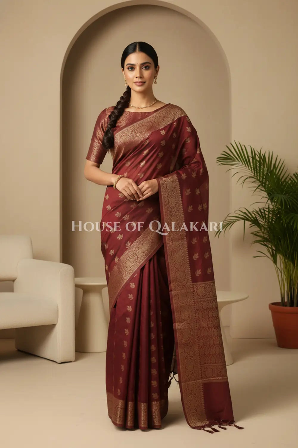 cotton saree front pose