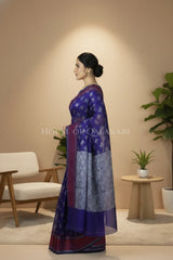 mulmul cotton patola saree 0437 side pose