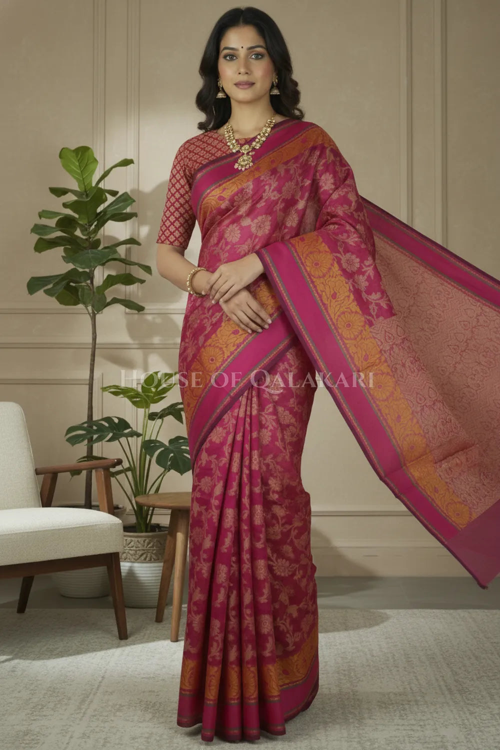 mulmul cotton patola saree 0415 dramatic pose
