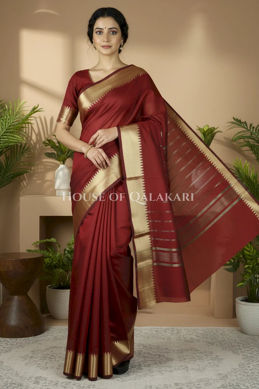 cotton saree 0338 front pose