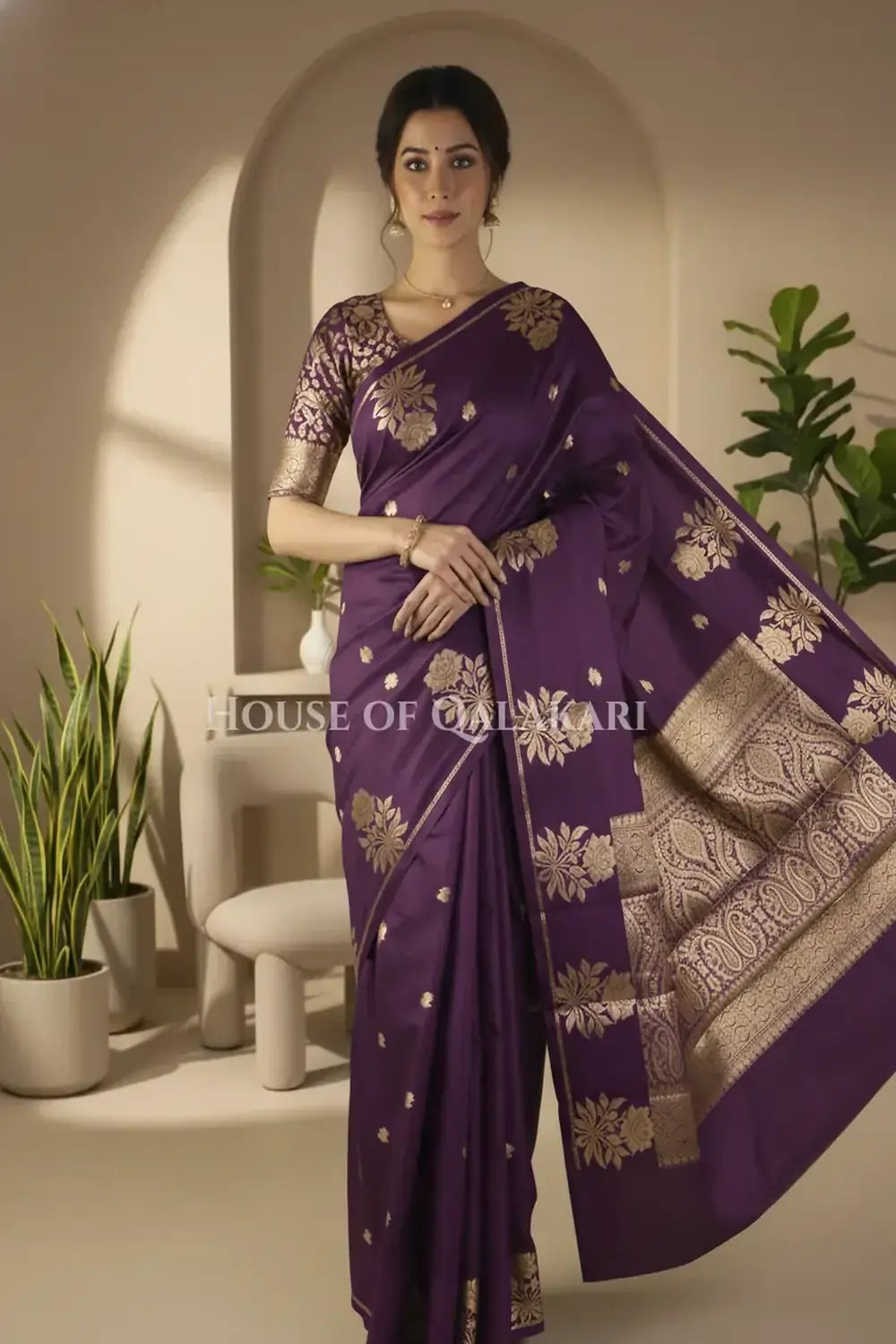 Mango Silk Saree front pose