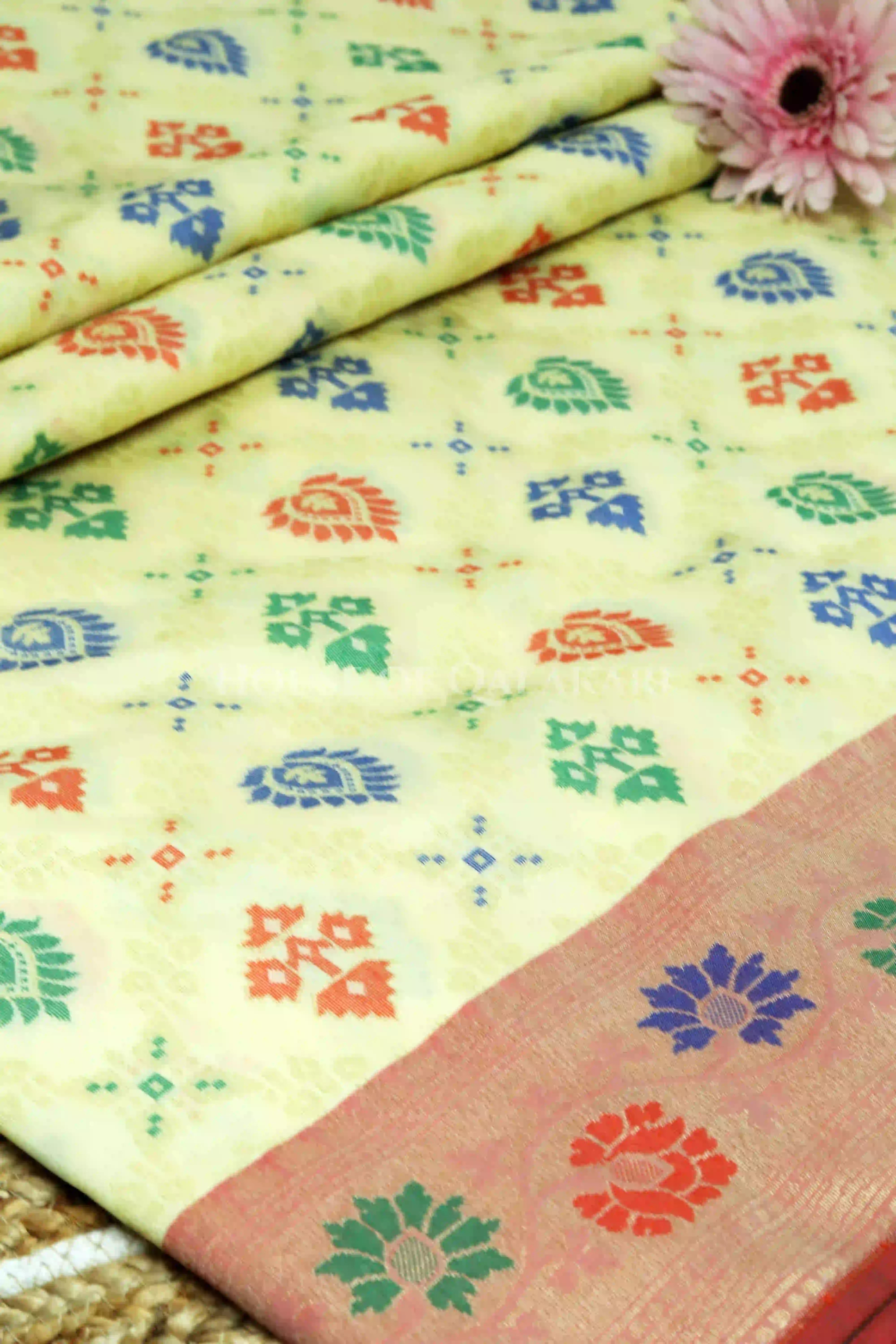georget silk saree body