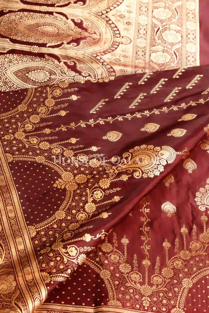 Double Katan Silk Saree body