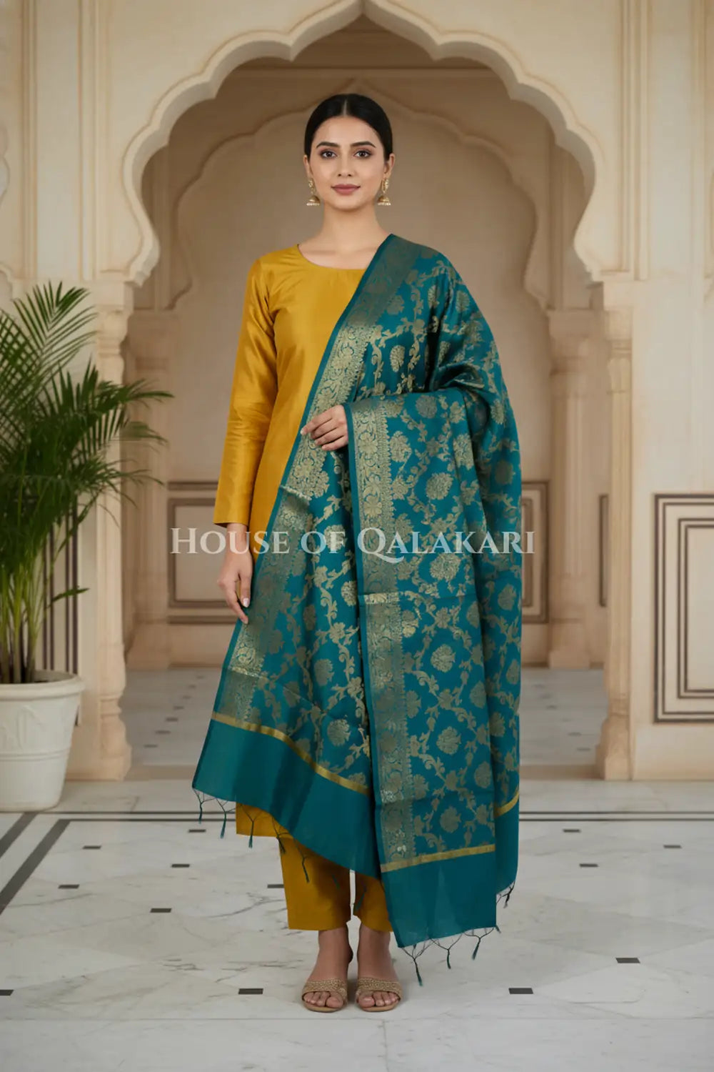 silk dupatta 0249 front pose1