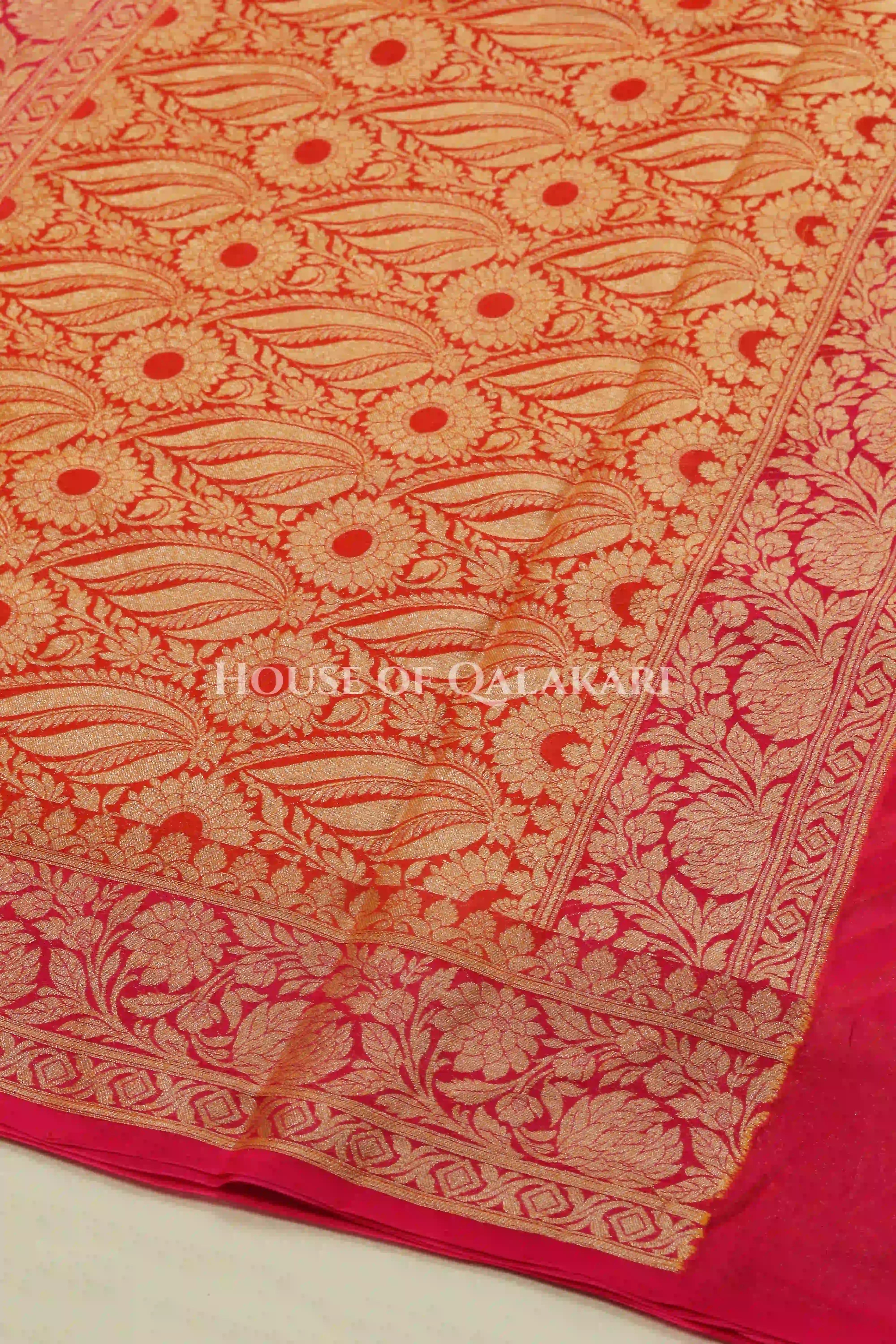Khaddi Georget Silk Saree Pallu