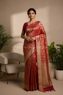 georget silk saree front pose