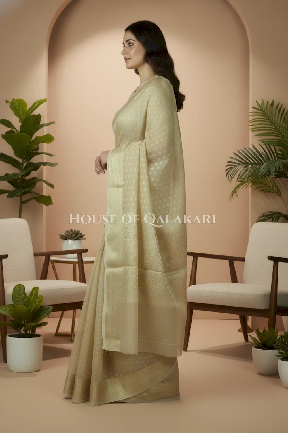 cotton saree 0358 side pose
