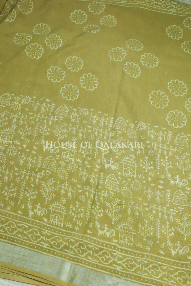 linen cotton saree 493 body