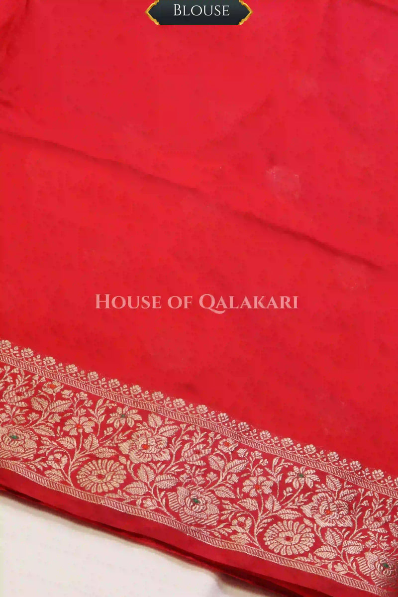 moonga silk saree blouse