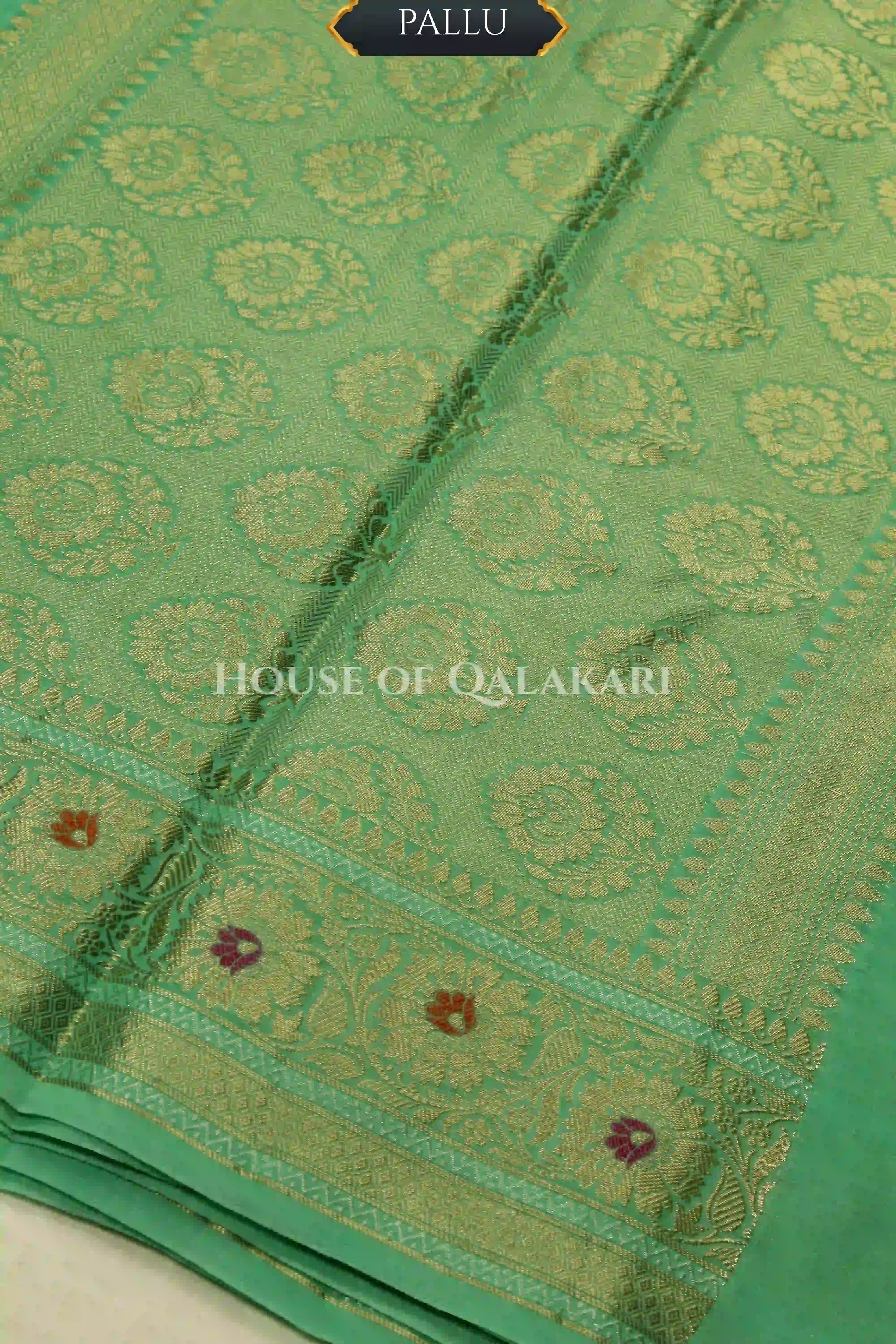 chiniya pure silk saree pallu