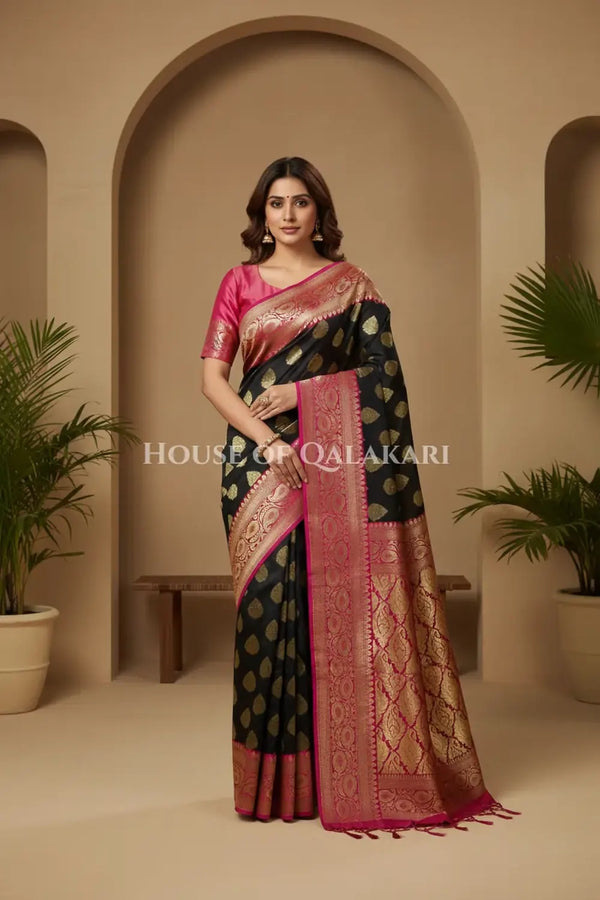 Katan Silk Saree front pose