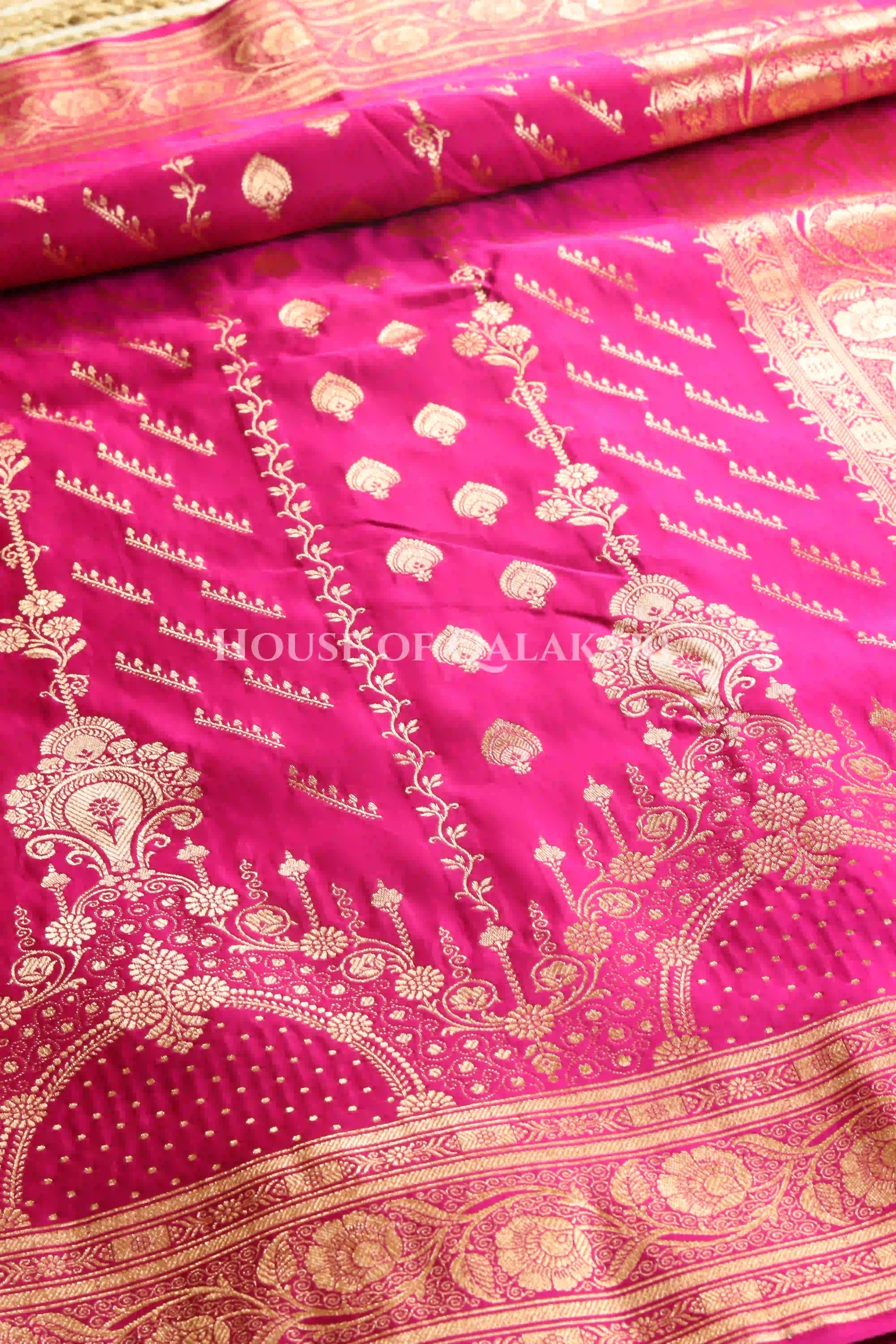 Double Katan Silk Saree body