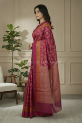 mulmul cotton patola saree 0415 side pose