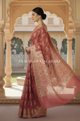 Khaddi Georget Silk Saree Side Pose