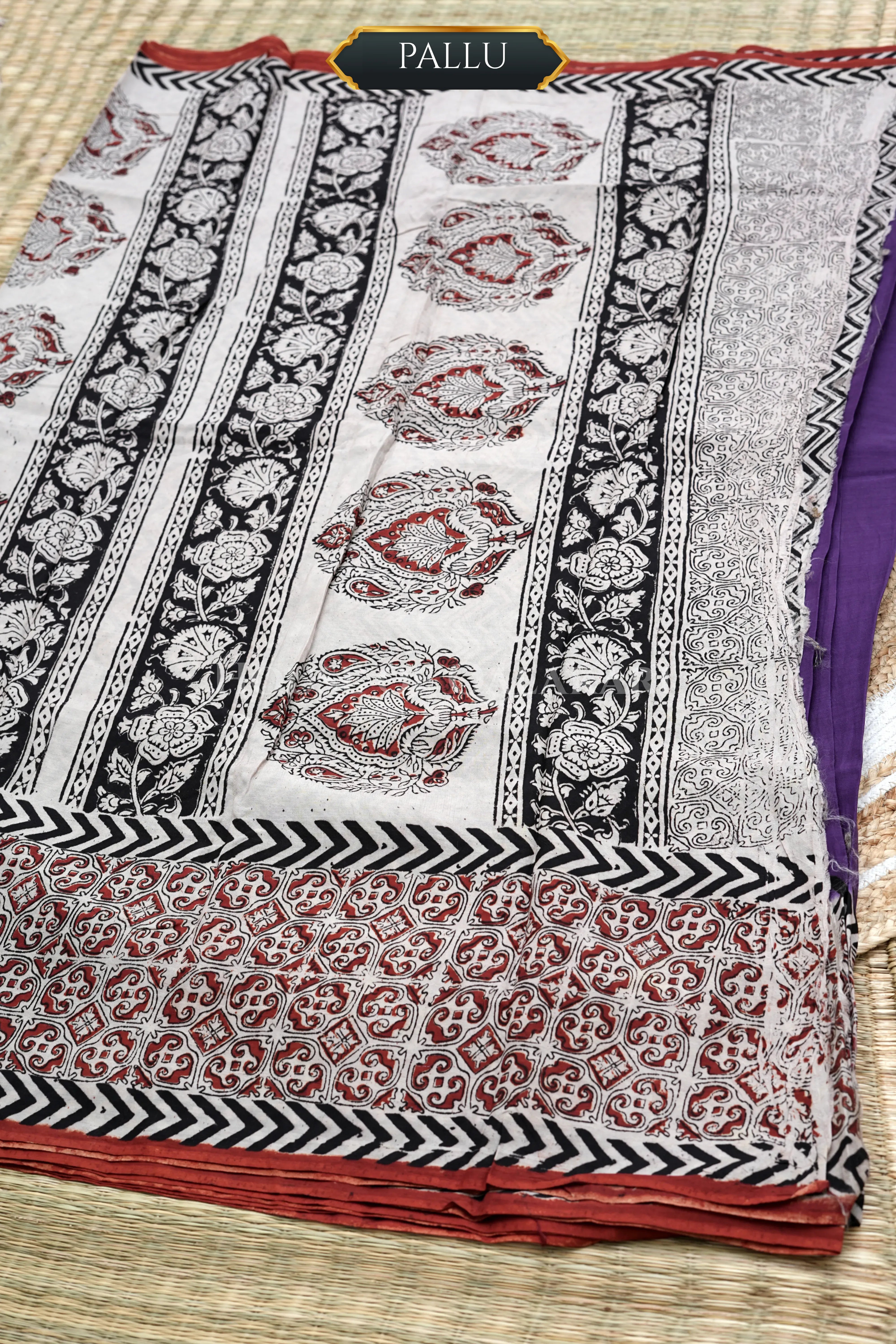 chennuri silk kalamkari saree 0449 blouse