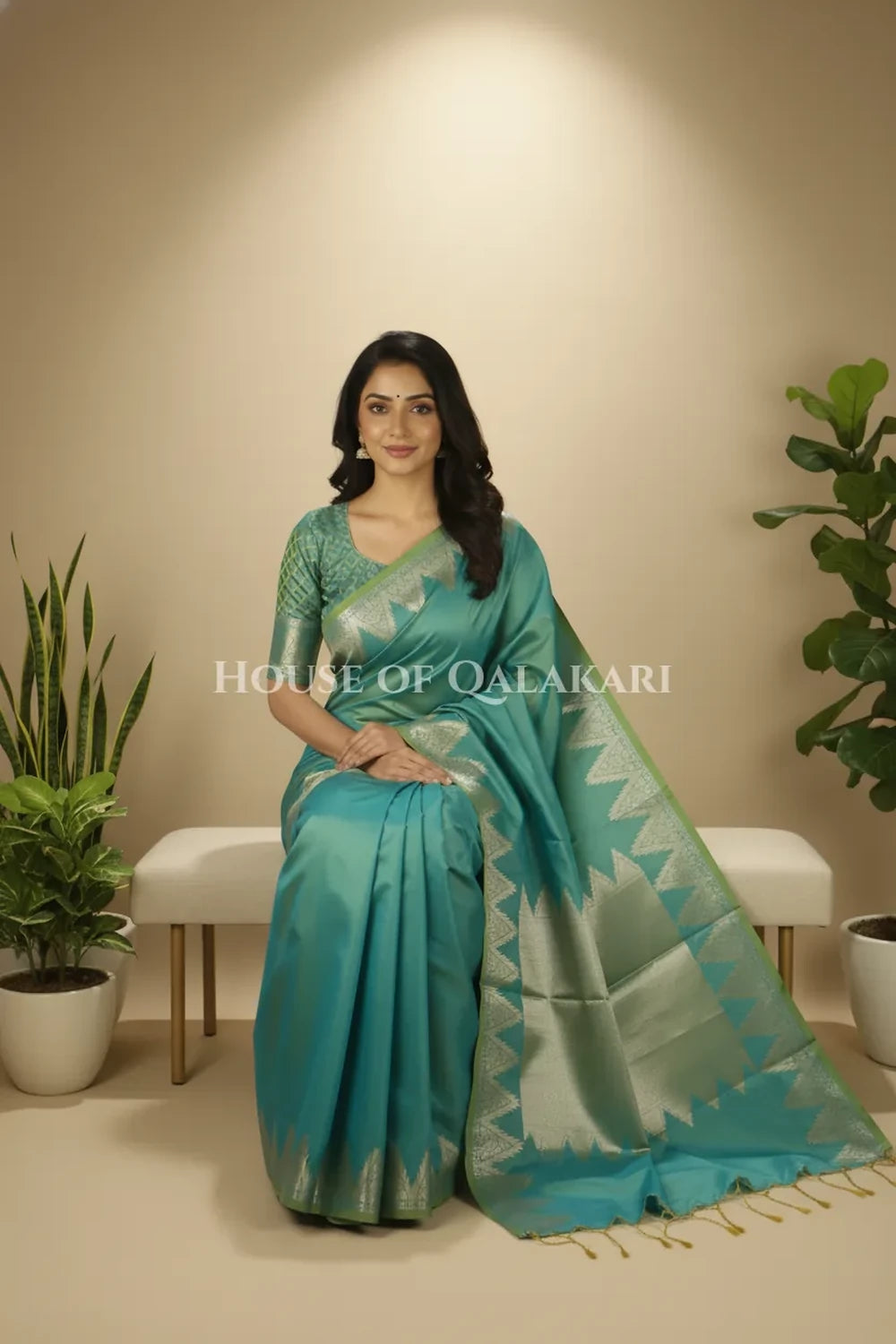 Silk Saree sitting pose