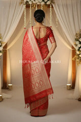 Pure Silk Saree back pose