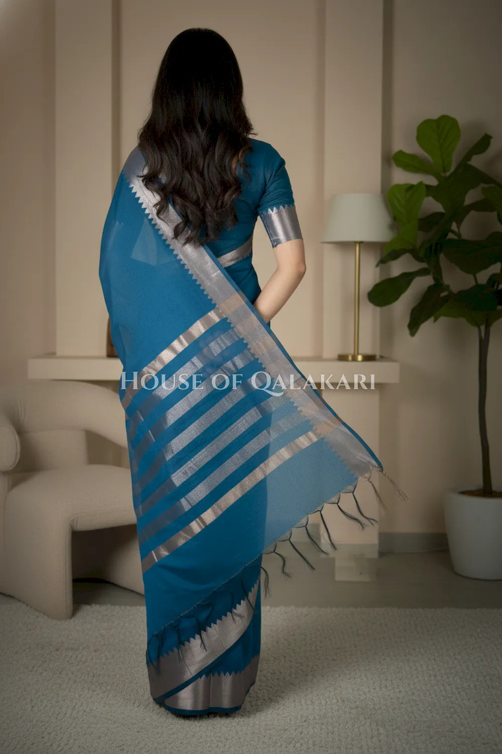 cotton saree 0344 back pose
