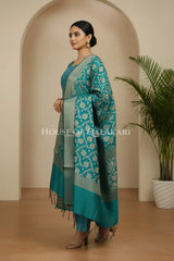 silk Dress Material side pose