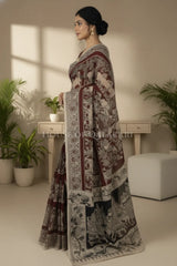 cotton kalamkari saree 0461 side pose