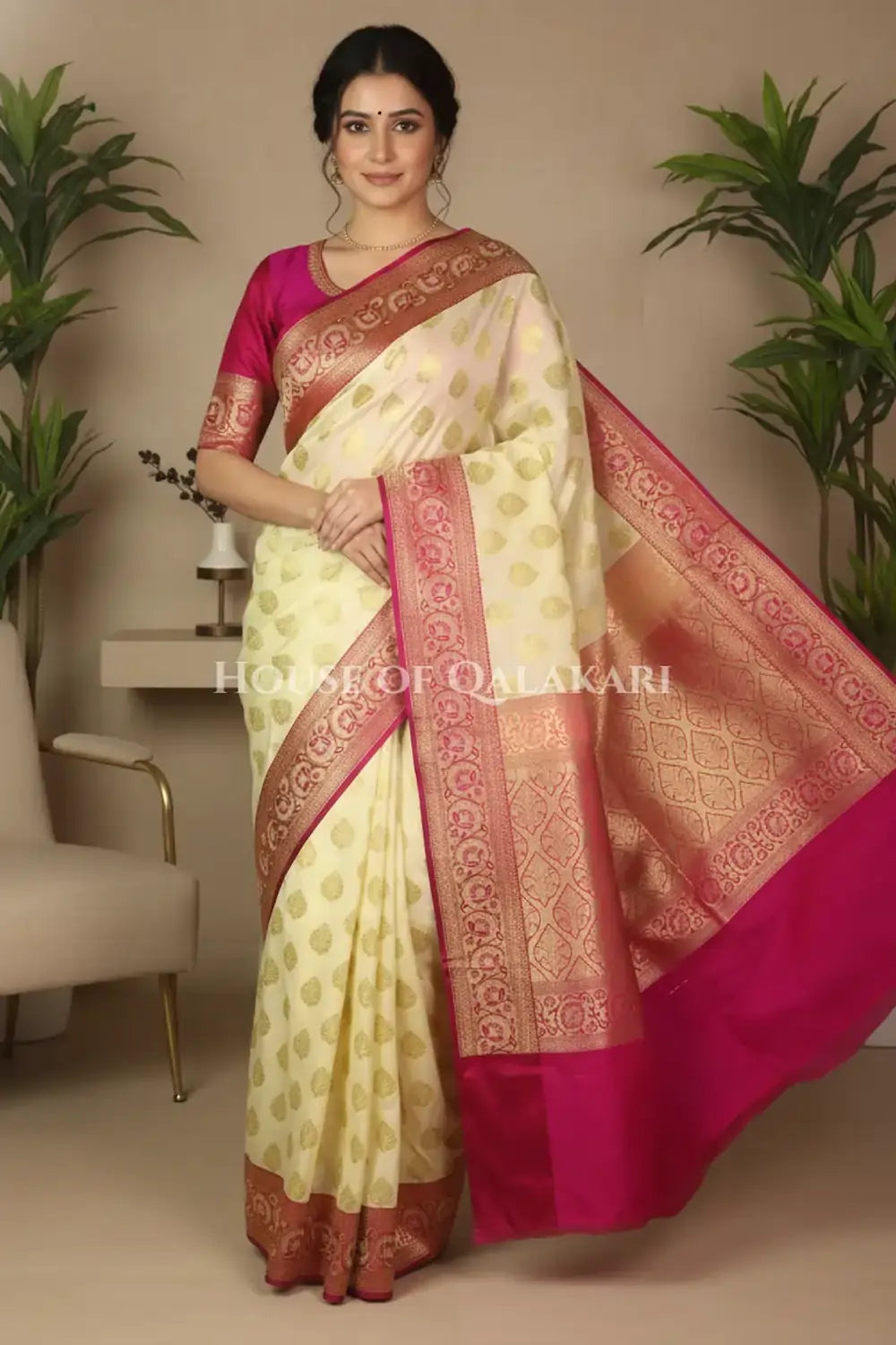 Katan Silk Saree front pose